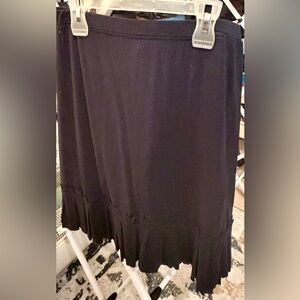 Max Studio Navy Blue Midi Skirt